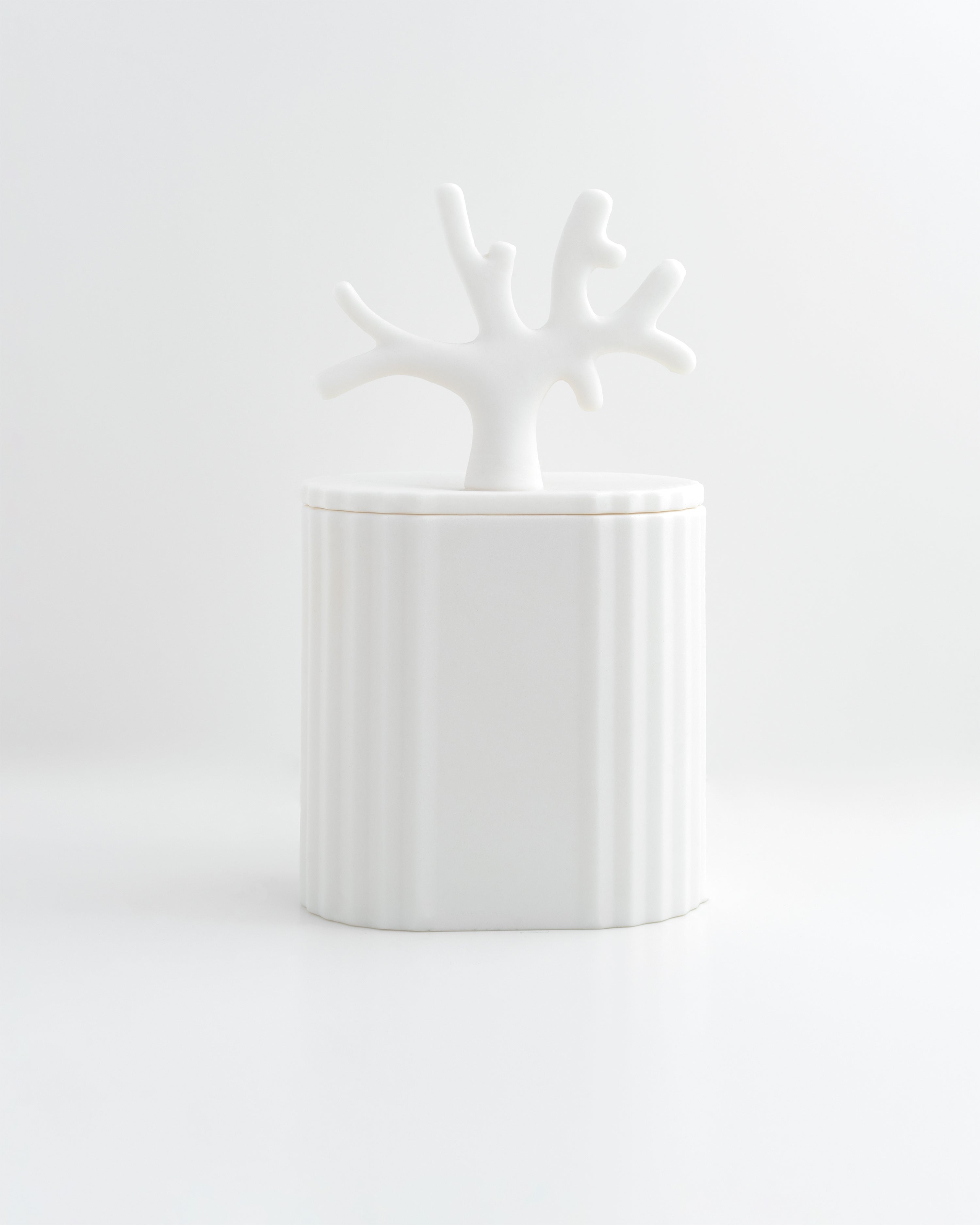 Bougie Ki en porcelaine blanche